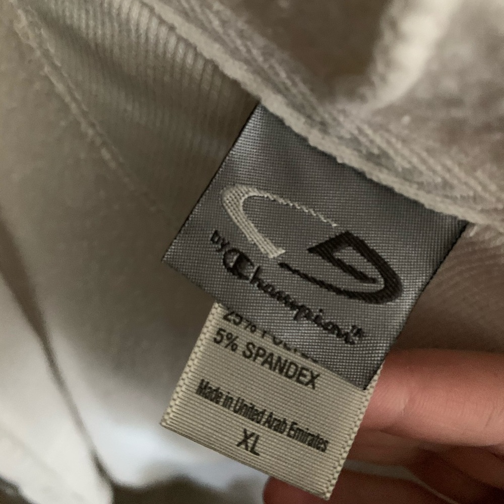 champion white extra large zip up